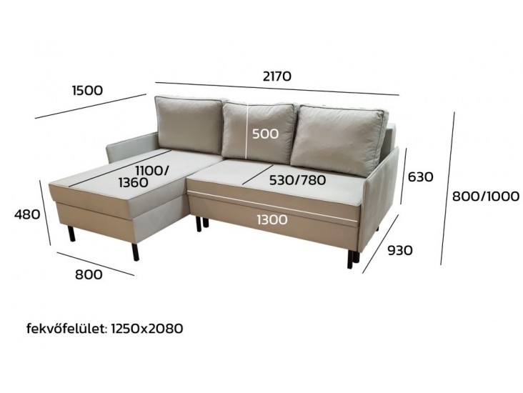 Nelly univerzális sarok Manila 14 szövettel