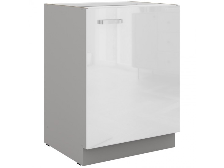 NIKI 25. 60 D 1F BB 60x82x52cm fényes fehér/szürke (munkalap nélkül)