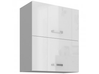 NIKI 25. 60 GU-72 2F   60x71,5x31cm fényes fehér/szürke konyha