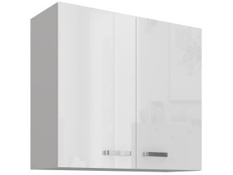 Niki 25. 80 G-72 2F 80x71,5x31cm fényes fehér/szürke konyha