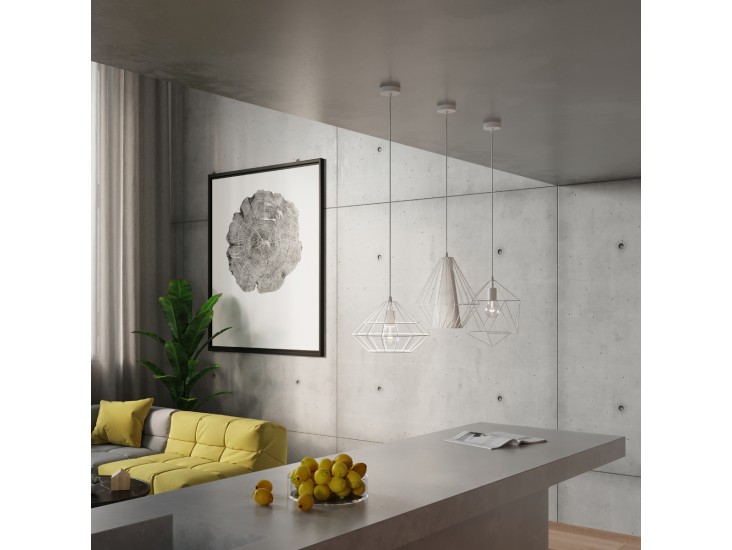 Gaspare fehér függőlámpa