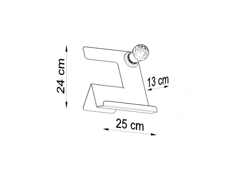 Incline fekete asztali lámpa Incline fekete asztali lámpa