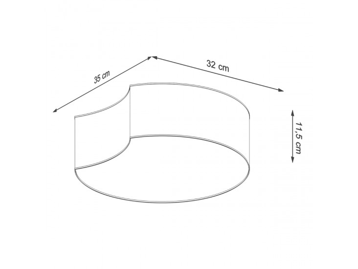 Circle 1 fehér mennyezeti lámpa