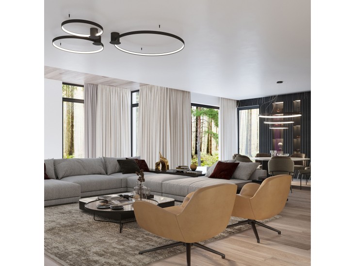 Rio 3 55/78/110 fekete LED 4000K csillár Rio 3 55/78/110 fekete LED 4000K csillár