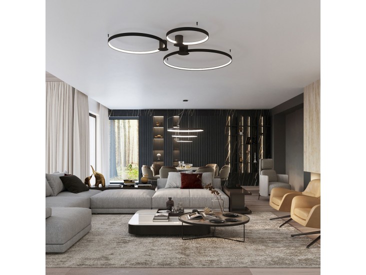 Rio 3 55/78/110 fekete LED 4000K csillár Rio 3 55/78/110 fekete LED 4000K csillár
