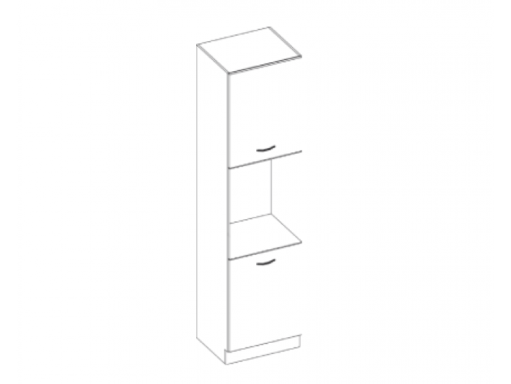 NIKI 7. 60 DP 210 2F 60x210x57cm fényes krém/szürke NIKI 7. 60 DP 210 2F 60x210x57cm fényes krém/szürke
