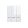 Azteca Trio SZF3D/21/18 fehér/magasfényű fehér gardrób szekrény