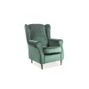 Baron Velvet fotel wenge/zöld bársony (Bluvel 78)