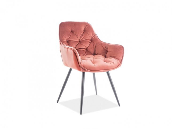 Cherry Velvet szék fekete fém láb/ antik rózsaszín bársony (Bluvel 52) Cherry Velvet szék fekete fém láb/ antik rózsaszín bársony (Bluvel 52)