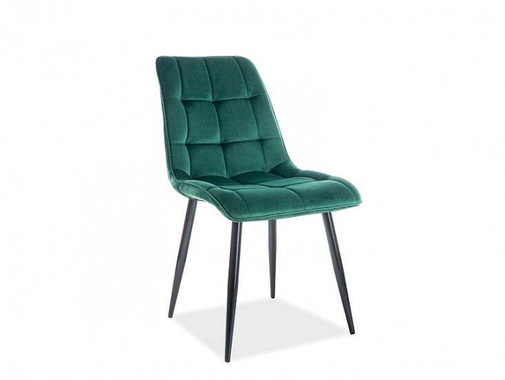 Chic Velvet szék fekete fém láb/zöld bársony (Bluvel 78) Chic Velvet szék fekete fém láb/zöld bársony (Bluvel 78)
