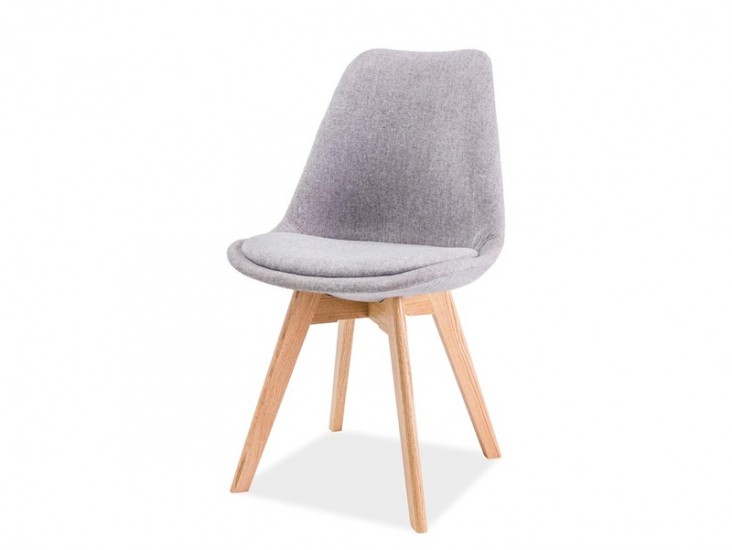 Dior szék világos szürke szövet (tap.34) /tölgy láb