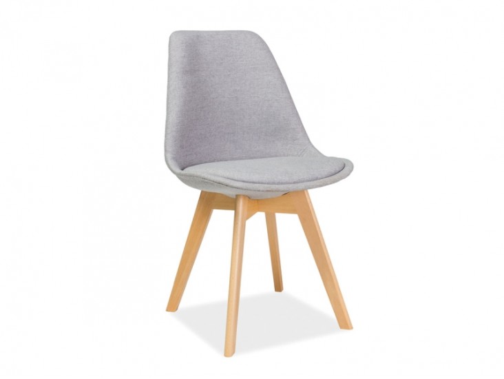 Dior szék világosszürke szövet/bükk láb