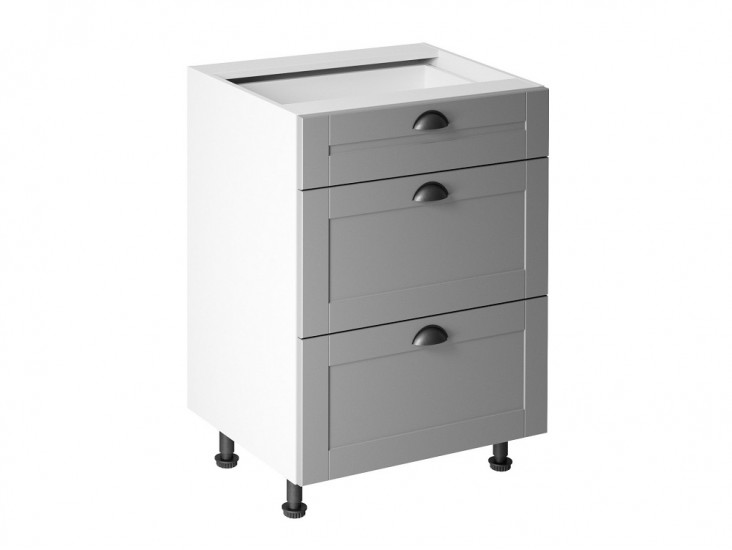 Linea D60S3 - alsó 600-as 3 fiókos szekrény Linea D60S3 - alsó 600-as 3 fiókos szekrény