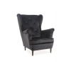 Lady Velvet fotel wenge/fekete bársony (Bluvel 19)