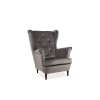 Lady Velvet fotel wenge/szürke bársony (Bluvel 14)