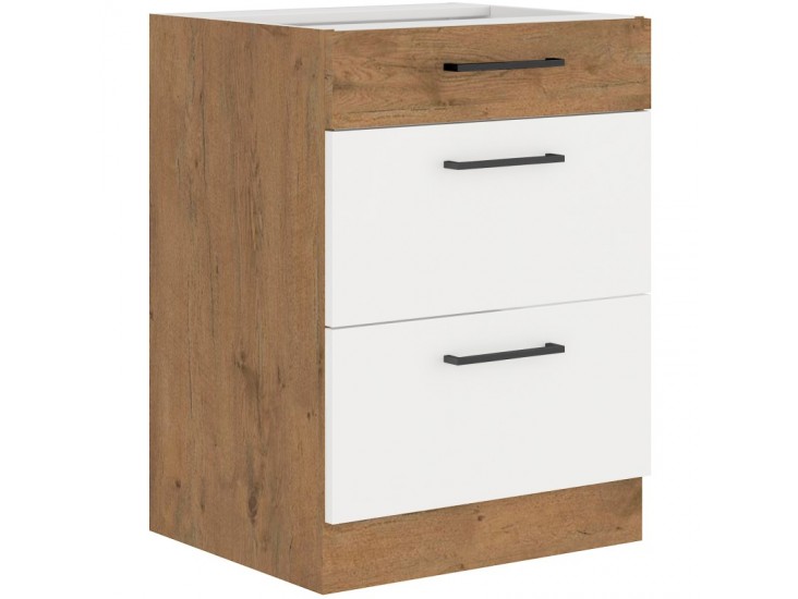 Niki 30. 60 D 3S BB 60x82x52cm fényes fehér/lancelot tölgy (munkalap nélkül) Niki 30. 60 D 3S BB 60x82x52cm fényes fehér/lancelot tölgy (munkalap nélkül)