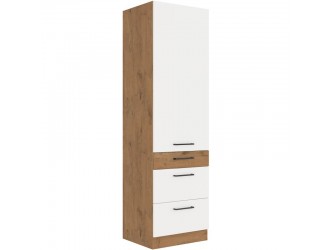 Niki 30. konyha 60 DKS-210 3S 1F 60x210x57cm fényes fehér/lancelot tölgy