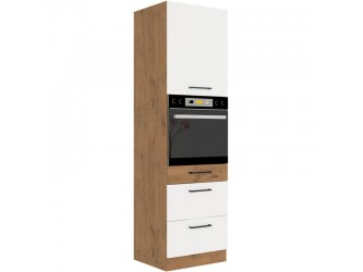 Niki 30. konyha 60 DPS-210 3S 1F 60x210x57cm fényes fehér/lancelot tölgy