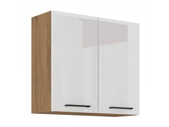 Niki 30. konyha 80 G-72 2F 80x71,5x31cm fényes fehér/lancelot tölgy