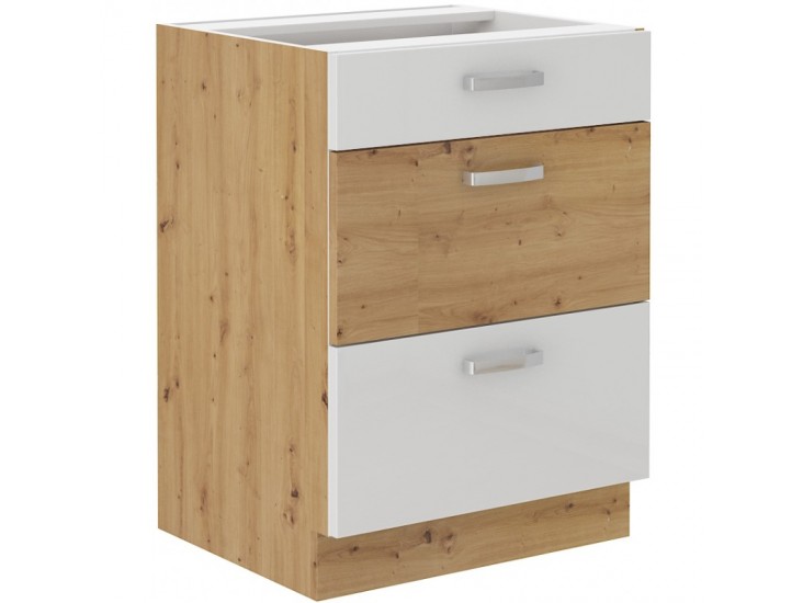 Niki 28. 60 D 3S BB 60x82x52cm fényes fehér/artisan tölgy (munkalap nélkül) Niki 28. 60 D 3S BB 60x82x52cm fényes fehér/artisan tölgy (munkalap nélkül)