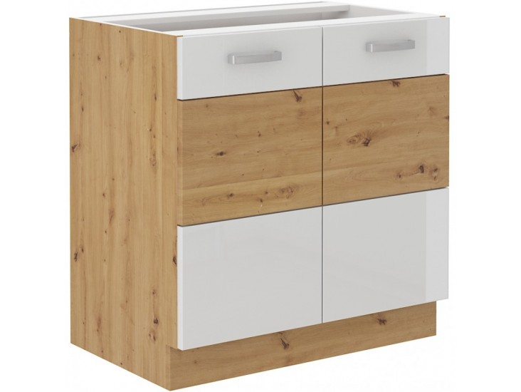 Niki 28. 80 D 2F BB 80x82x52cm fényes fehér/artisan tölgy (munkalap nélkül) Niki 28. 80 D 2F BB 80x82x52cm fényes fehér/artisan tölgy (munkalap nélkül)