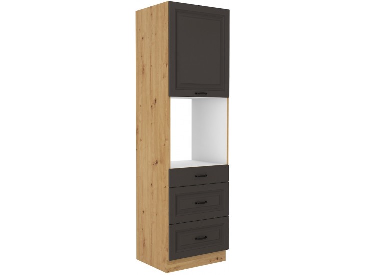 Niki 33. 60 DPS-210 3S 1F 60x210x57cm grafit/ artisan tölgy