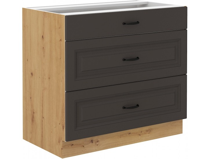 Niki 33. 80 D 3S BB 80x82x52cm grafit/ artisan tölgy (munkalap nélkül) Niki 33. 80 D 3S BB 80x82x52cm grafit/ artisan tölgy (munkalap nélkül)