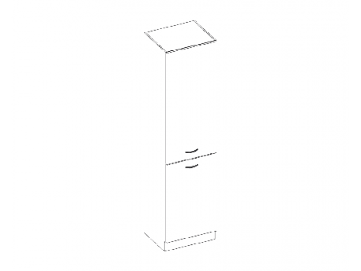 NIKI 6. 40 DK 210 2F 40x210x57cm fényes szürke/szürke NIKI 6. 40 DK 210 2F 40x210x57cm fényes szürke/szürke