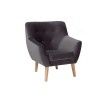 Nordic-1 Velvet fotel bükk/Bluvel 14 szürke bársony
