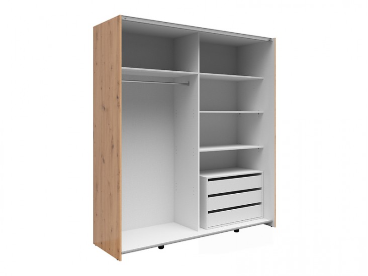 Aura Light SZF2D/170 gardrób szekrény komóddal artisan tölgy