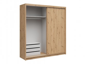 Aura SZF/200 gardrób szekrény komóddal artisan tölgy