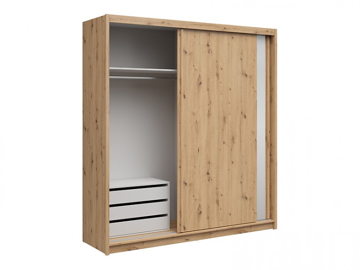 Aura SZF/200 gardrób szekrény komóddal tükör/ artisan tölgy