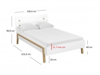 Belle LOZ120 fehér ágy