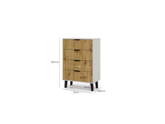 Borg Duo K4S komód artisan tölgy/ kasmír