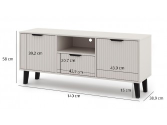 Borg Duo RTV2D1S tv állvány kasmír