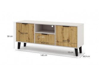 Borg Duo RTV2D1S tv állvány artisan tölgy/ kasmír