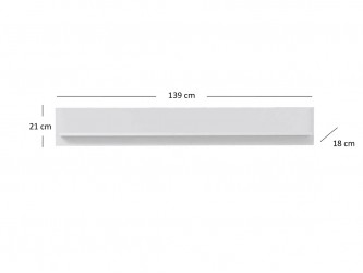 BRANDSON P140 fehér fali polc