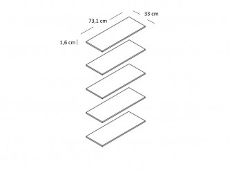 BRANDSON Polc SZ2D2S-hez fehér