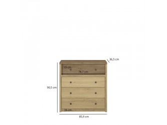Denzel K4S komód lefkas tölgy/ cremona tölgy