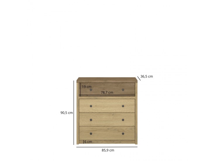 Denzel K4S komód lefkas tölgy/ cremona tölgy