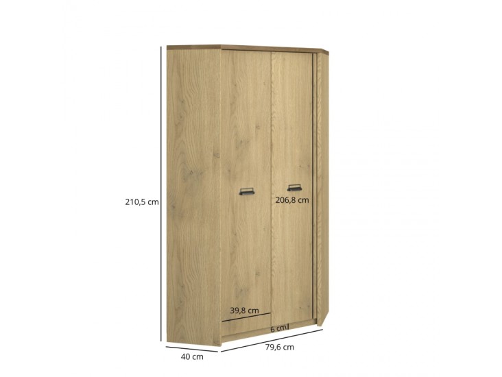 Denzel SZN2D sarok szekrény lefkas tölgy/ cremona tölgy