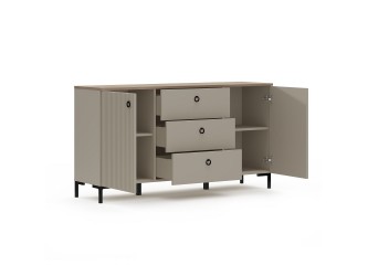 Dominica K2D3S komód taupe/ silverjack tölgy