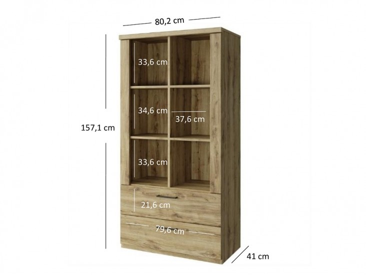 Doorset RN 2S alacsony szekrény navarra tölgy Doorset RN 2S alacsony szekrény navarra tölgy