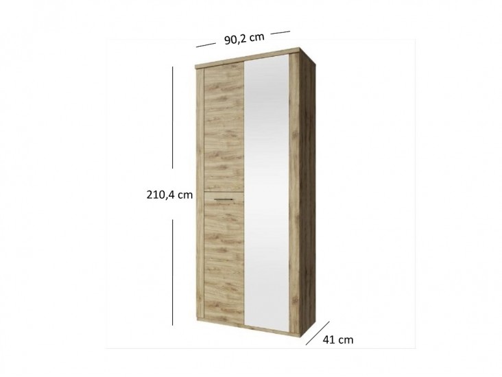 Doorset SZL 2D előszoba szekrény navarra tölgy Doorset SZL 2D előszoba szekrény navarra tölgy