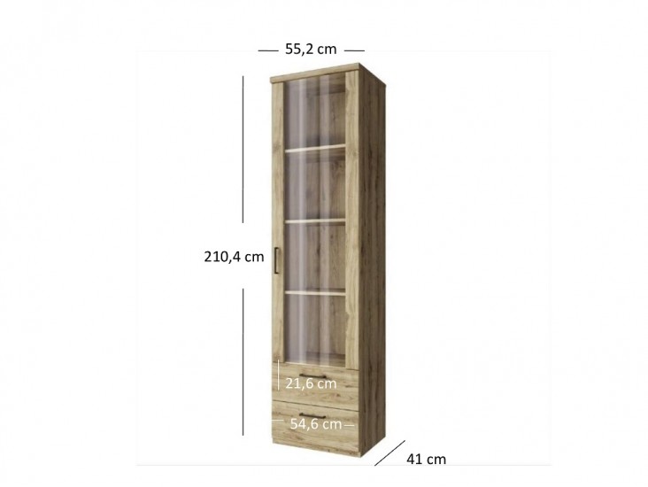 Doorset W 1W2S vitrin navarra tölgy Doorset W 1W2S vitrin navarra tölgy
