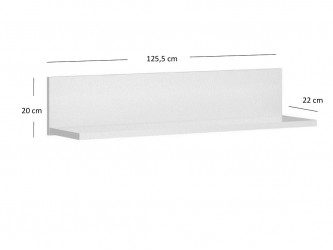 Erden P130 fehér fali polc