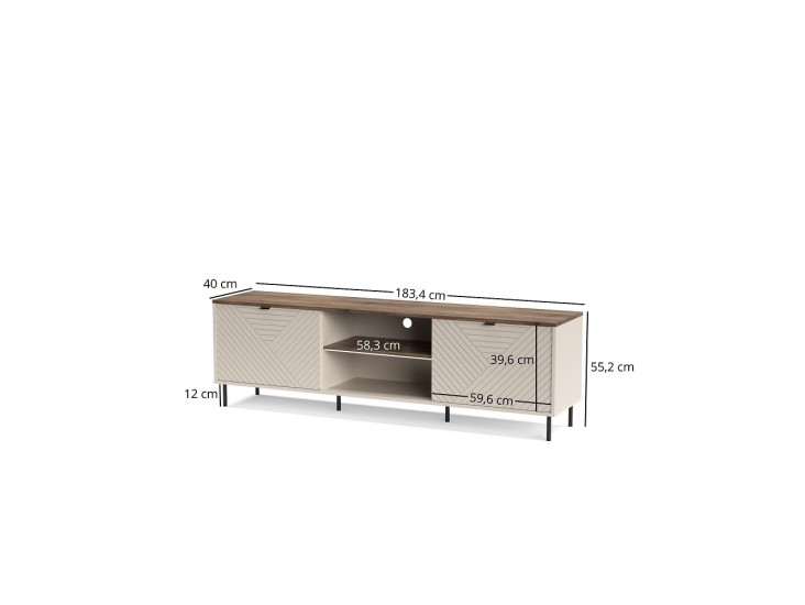 Evo RTV2D/180 tv állvány castello tölgy/ kasmír Evo RTV2D/180 tv állvány castello tölgy/ kasmír