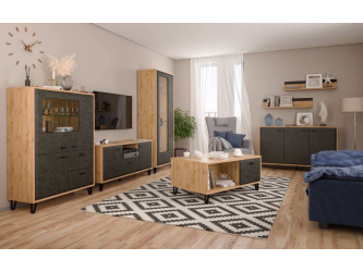 Grace W2W vitrin grafit/ navarra tölgy