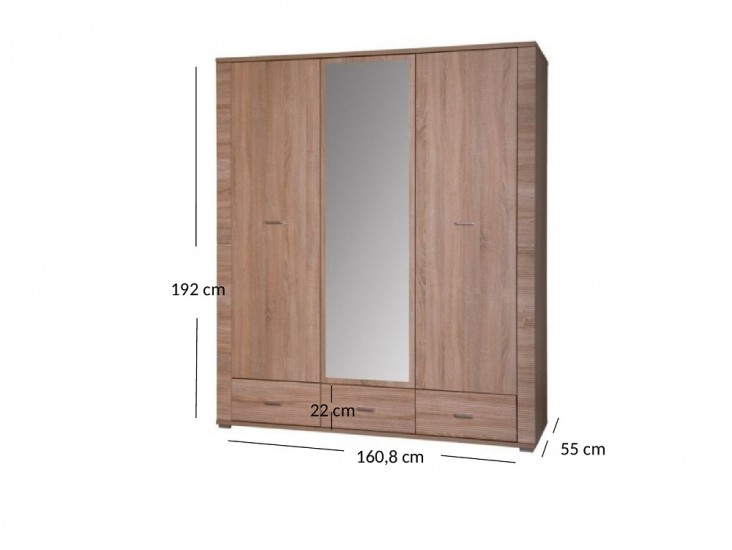 Gress SZ3D3S/L gardrób szekrény sonoma tölgy Gress SZ3D3S/L gardrób szekrény sonoma tölgy