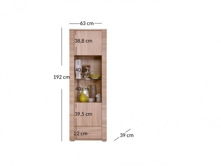 Gress W1W1S L/P vitrin sonoma tölgy Gress W1W1S L/P vitrin sonoma tölgy